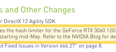 Nvidia again limiting crypto mining on its RTX-3060 gaming graphics card