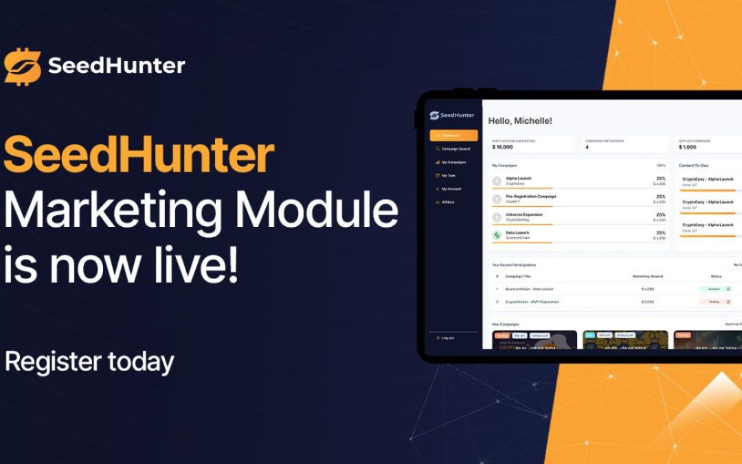 SeedHunter Marketing Module is live – Web3 Influencer Campaigns with payment in Stable Coins