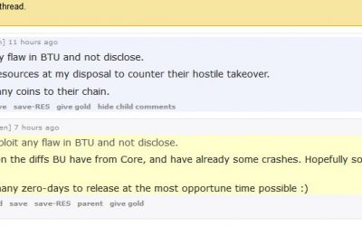 Bitcoin Core Supporter Threatens Zero Day Exploit if Bitcoin Unlimited Hardforks