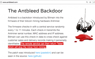 Antbleed: Bitcoin’s Newest New Controversy Explained