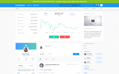 PR: InvestFeed Showcases First Version of Cryptocurrency-Based Social Investment Platform