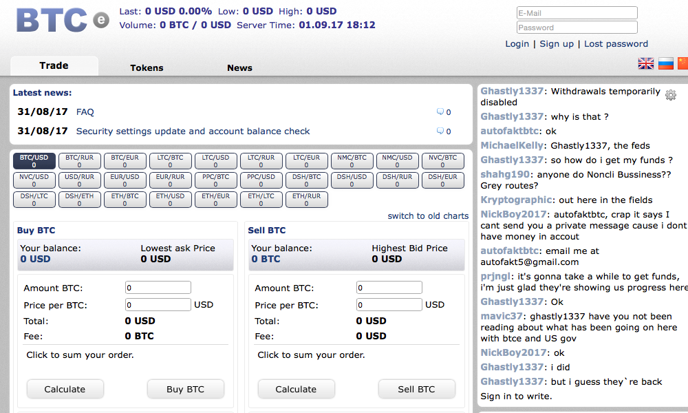 BTC-e Exchange Comes Back Online With Limited Functionality 