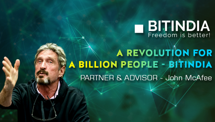 PR: Bitindia: A Cryptocurrency Exchange and Wallet for the Streets of India Backed by John McAfee