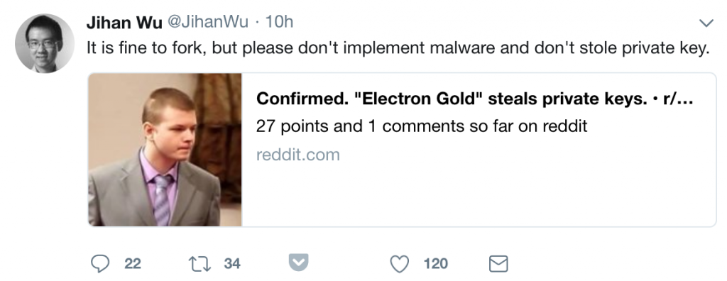 Bitcoin Gold Wallet That Stole Private Keys Scooped $3.3 Million