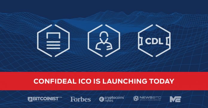 PR: Confideal, a Smart Contract Management Platform Announces the Start of Their Initial Coin Offering (ICO) After Garnering Cooperation …