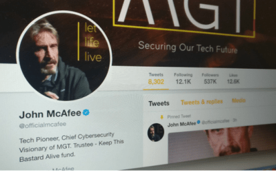 John McAfee Claims Twitter Account Hacked