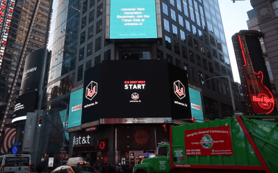 Provocative advertisement of Universa Blockchain has appeared at Times Square