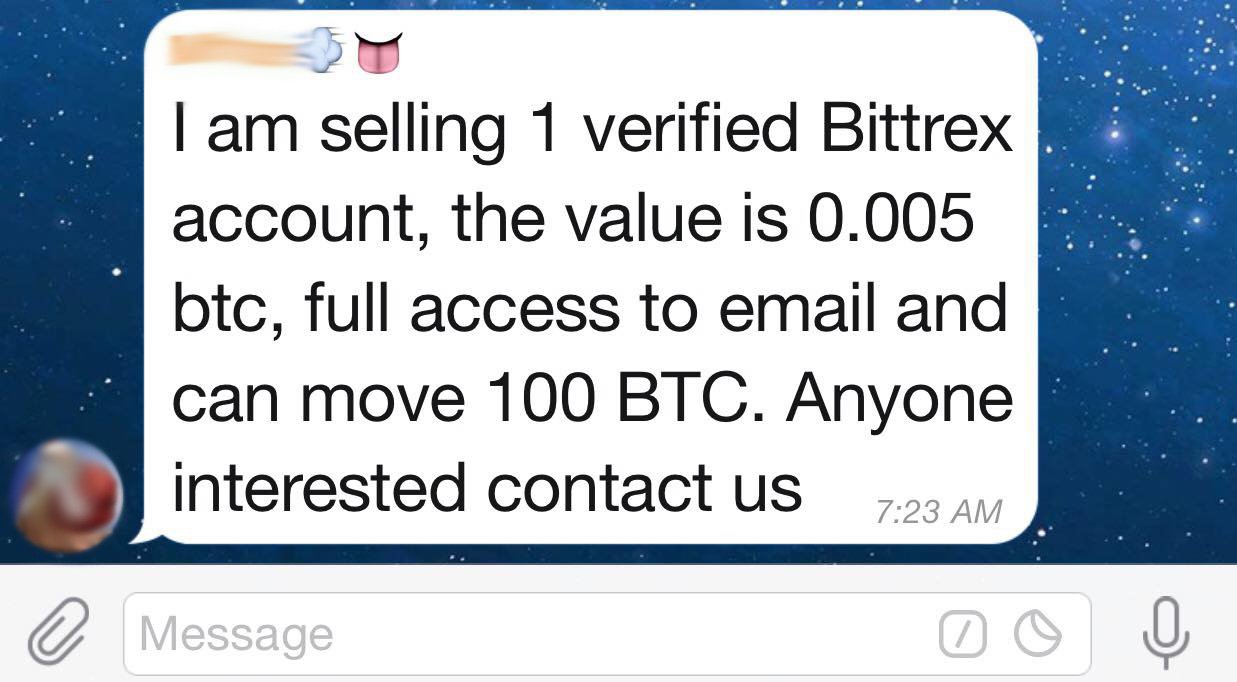 People Selling 'Fully Verified' Crypto-Exchange Accounts On the Rise