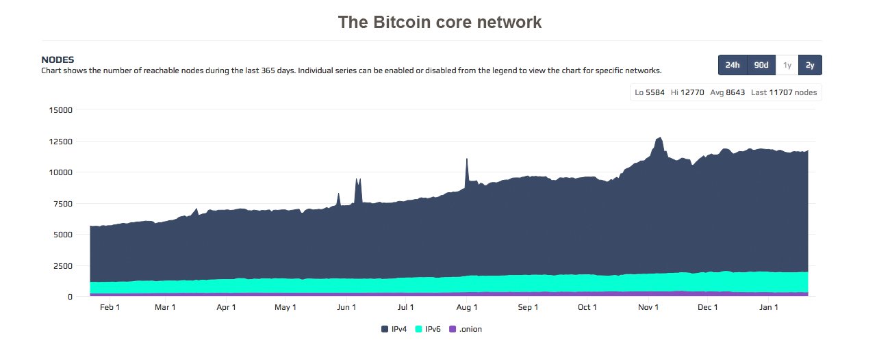 As Blockchains Grow Bigger, Full Node Counts Increase