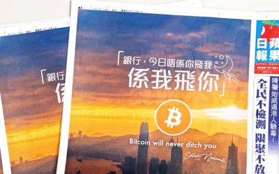 ‘Bitcoin Will Never Ditch You’ Ad Dominates Front Page of Major Hong Kong Newspaper