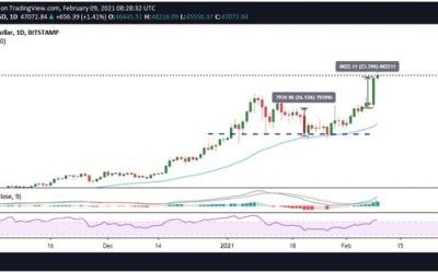 Bitcoin price records new ATH above $48k after a historic $8800 daily candle