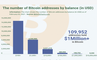 There are now over 100,000 Bitcoin whale addresses