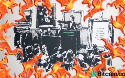 A Group of Crypto Proponents Burned an Original Banksy ‘Morons’ Print and Turned It Into an NFT
