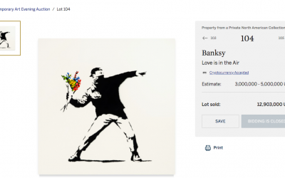 Sotheby’s crypto-powered auction sells Banksy art for $13M