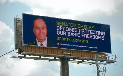 ‘Don’t kill crypto’ billboard goes up in Alabama in advance of House tackling infrastructure