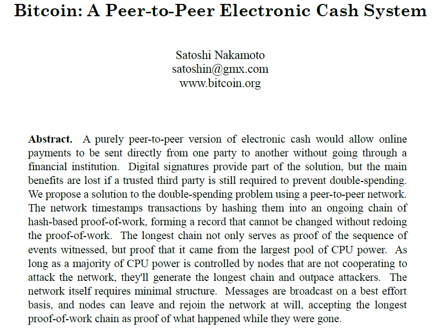 Satoshi Nakamoto’s Bitcoin white paper is now a 13-year-old teenager