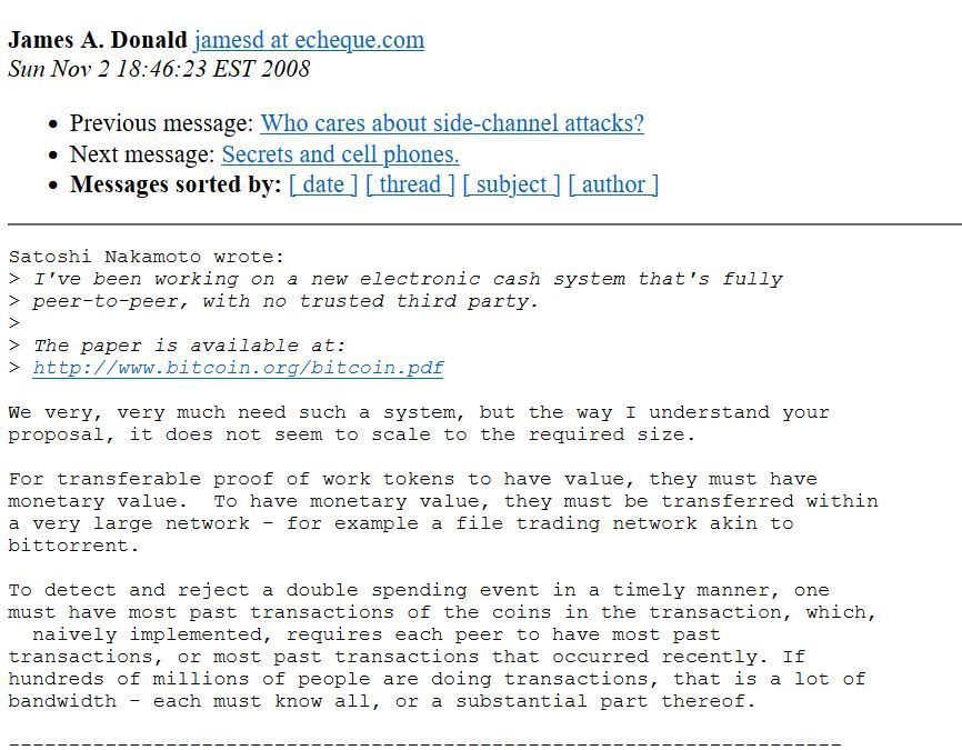 Was the first reply to the Bitcoin White Paper Satoshi himself? In-depth theory