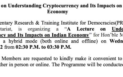 Indian parliament’s agenda includes crypto training session, leaves out bill banning digital assets