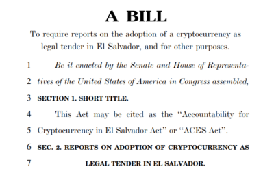 New bill aims to ‘mitigate risks’ to US from El Salvador’s Bitcoin Law