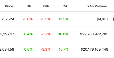 Bitcoin briefly dethroned by unknown altcoin due to CoinGecko glitch