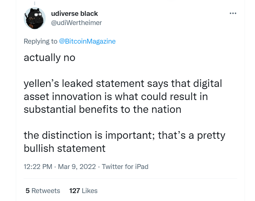 Janet Yellen let slip details of Biden‘s executive order on crypto