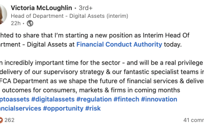 FCA veteran becomes interim head of financial regulator’s digital assets unit