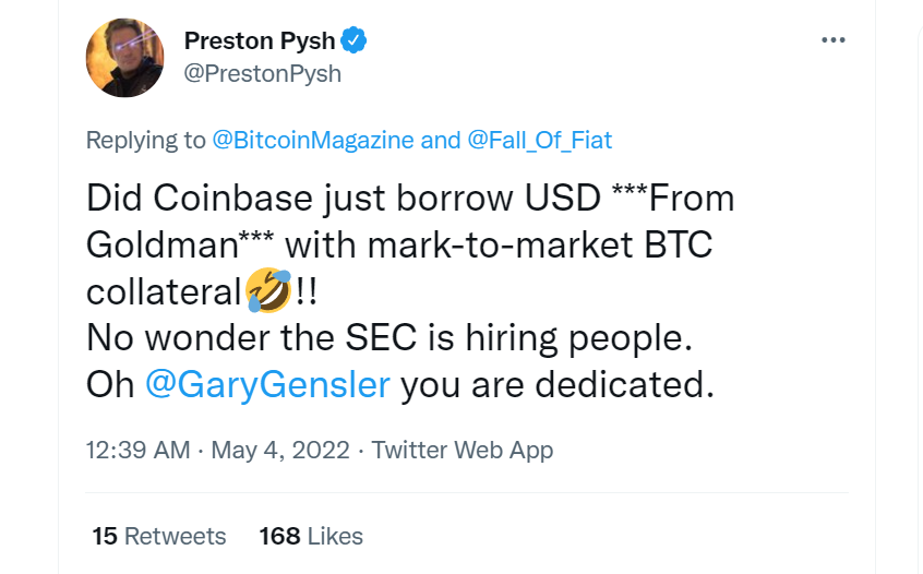 Coinbase took out the first Bitcoin-backed loan from Goldman Sachs