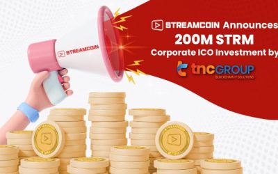 StreamCoin Announces 200M STRM Corporate ICO Investment by TNC IT Group