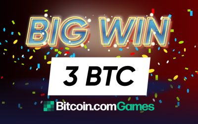 Another 3 BTC Jackpot Won at Bitcoin.com Games, Over 15 Players 10x Their Deposits Just This Month