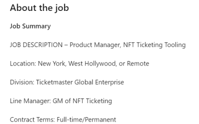 Ticketmaster scouts productization of enterprise NFTs beyond ticketing