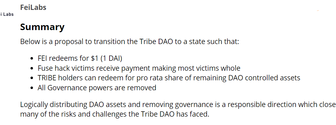 Fei Protocol founder proposes ghosting Tribe DAO following hack repayment