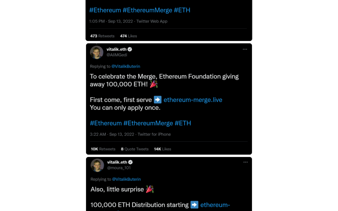 Vitalik Buterin impersonators ramp up ETH phishing ahead of The Merge
