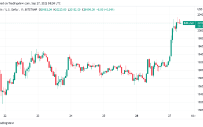 Bitcoin gains 5% to reclaim $20K, eyes first ‘green’ September since 2016