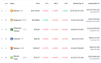 Dogecoin becomes second largest PoW cryptocurrency