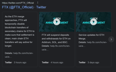 FTX to halt ETH deposit and withdrawals on Arbitrum, Solana, BSC during the Merge