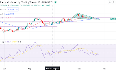 PancakeSwap maintains a descending triangle setup. Here is what could happen next