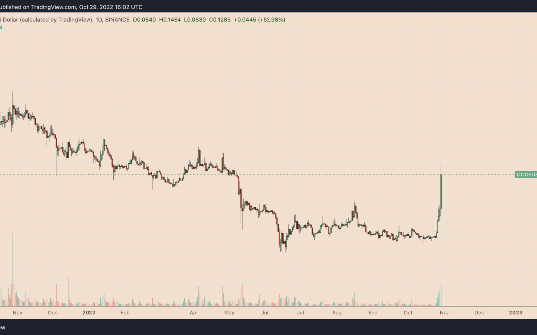 Dogecoin price rallies 150% in 4 days, but DOGE now most ‘overbought’ since April 2021