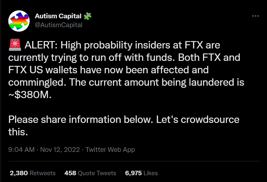 FTX funds on the move: bankruptcy proceedings, insider threat or a hack?