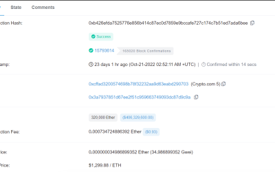 Crypto.com accidentally sends 320k ETH to Gate.io, recovers funds days after