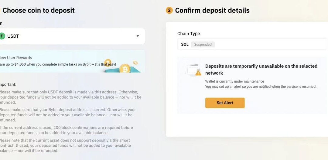 Binance, OKX and Bybit suspend USDT and USDC deposits on Solana