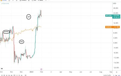 EUR/USD and Bitcoin: an unusual correlation