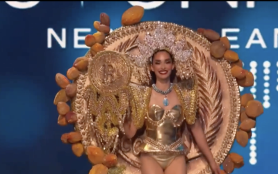 Miss Universe contestant represents El Salvador with Bitcoin-inspired costume