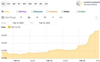 Bitcoin price hits $25K in new 2023 high