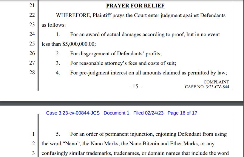 Coinbase hit with proposed trademark lawsuit over Nano derivative products