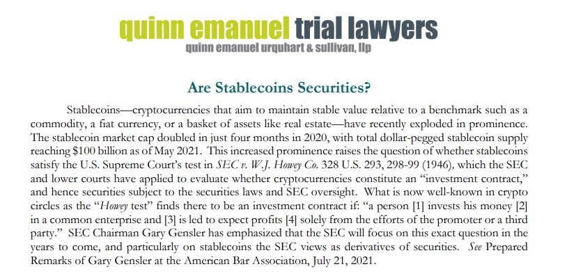 Are stablecoins securities? Well, it’s not so simple, say lawyers