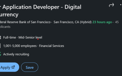 San Francisco federal bank eyes CBDC system development, reveals job posting