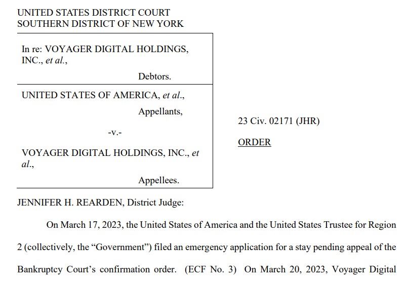 Voyager’s $1B sale to Binance.US put on hold by US court