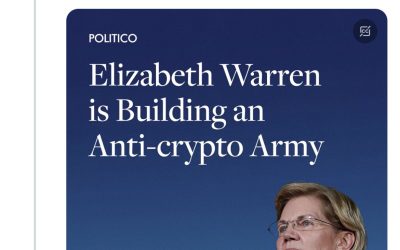 Polls suggest Elizabeth Warren’s anti-crypto army strategy won’t pay off
