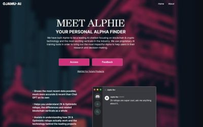 Ojamu Announces “Alphie” Launch – its latest AI-driven Smart Tool for the Blockchain Industry integrated with ChatGPT