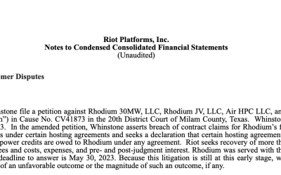 BTC miner Rhodium faces lawsuit over alleged $26M in unpaid fees: Report